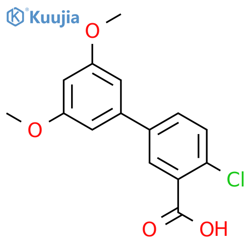 2-Chloro-5-(3,5-dimethoxyphenyl)benzoic acid structure