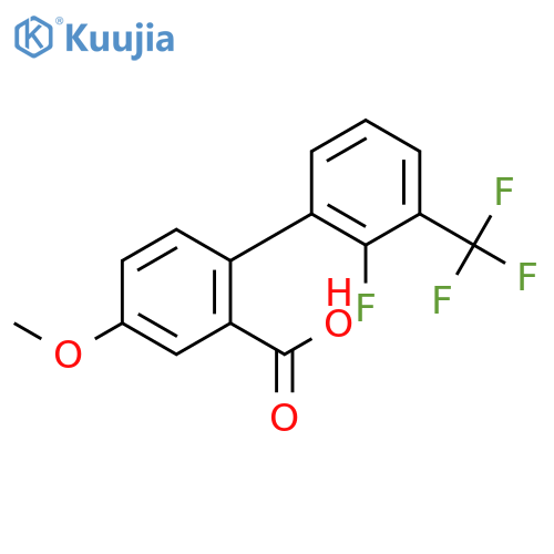 2-[2-fluoro-3-(trifluoromethyl)phenyl]-5-methoxybenzoic Acid structure