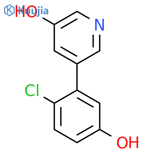 5-(2-Chloro-5-hydroxyphenyl)pyridin-3-ol structure