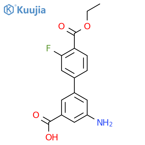 3-Amino-5-[4-(ethoxycarbonyl)-3-fluorophenyl]benzoic acid structure
