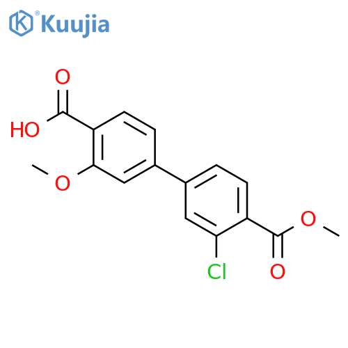 4-(3-Chloro-4-methoxycarbonylphenyl)-2-methoxybenzoic acid structure