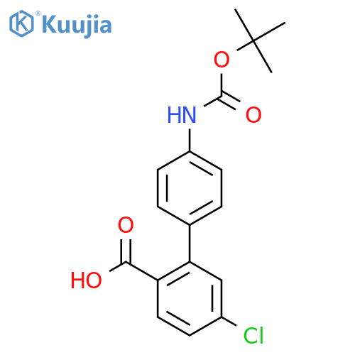 4-Chloro-2-[4-[(2-methylpropan-2-yl)oxycarbonylamino]phenyl]benzoic acid structure