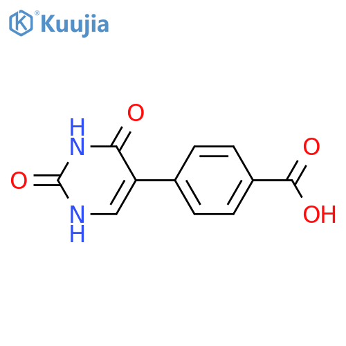 4-(2,4-Dihydroxypyrimidin-5-yl)benzoic acid structure