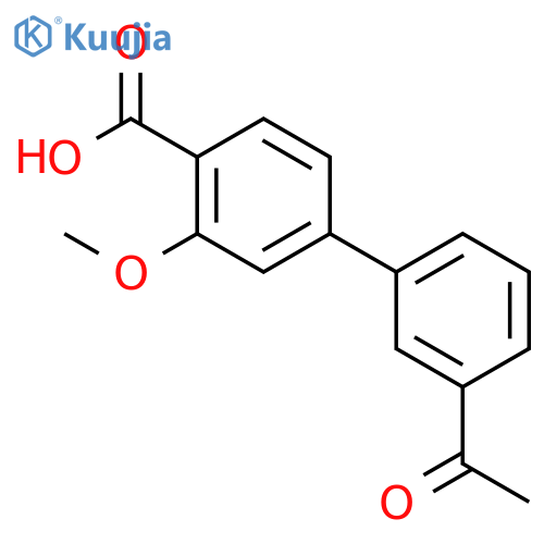 4-(3-Acetylphenyl)-2-methoxybenzoic acid structure