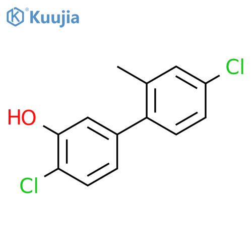 2-chloro-5-(4-chloro-2-methylphenyl)phenol structure