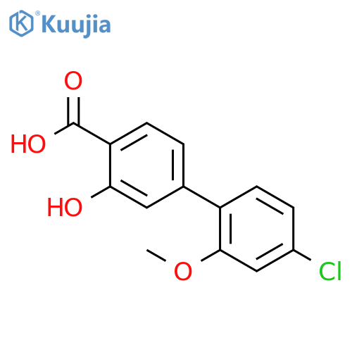 4-(4-Chloro-2-methoxyphenyl)-2-hydroxybenzoic acid structure