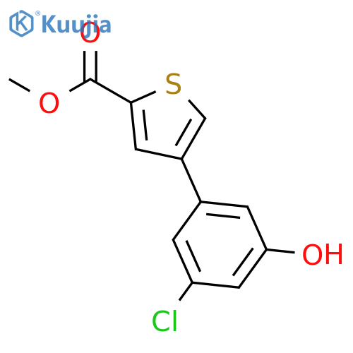 Methyl 4-(3-chloro-5-hydroxyphenyl)thiophene-2-carboxylate structure