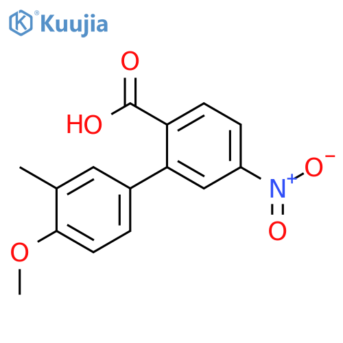 2-(4-Methoxy-3-methylphenyl)-4-nitrobenzoic acid structure