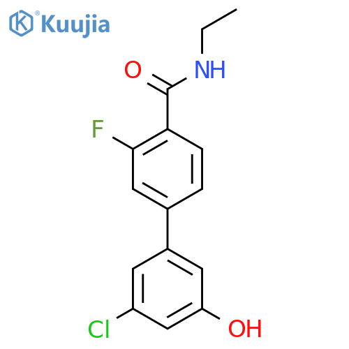 3-Chloro-5-[4-(ethylcarbamoyl)-3-fluorophenyl]phenol structure