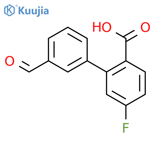 4-Fluoro-2-(3-formylphenyl)benzoic acid structure