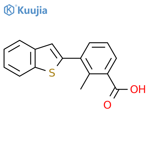 3-[Benzo(B)thiophen-2-YL]-2-methylbenzoic acid structure
