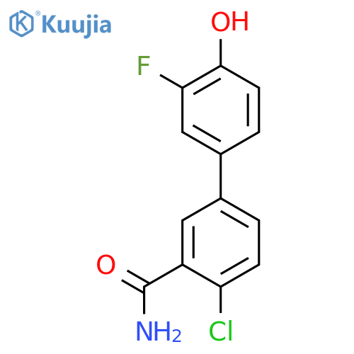 4-(3-Carbamoyl-4-chlorophenyl)-2-fluorophenol structure