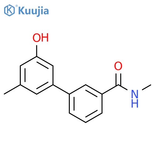 3-Methyl-5-[3-(N-methylaminocarbonyl)phenyl]phenol structure