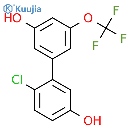 5-(2-Chloro-5-hydroxyphenyl)-3-trifluoromethoxyphenol structure