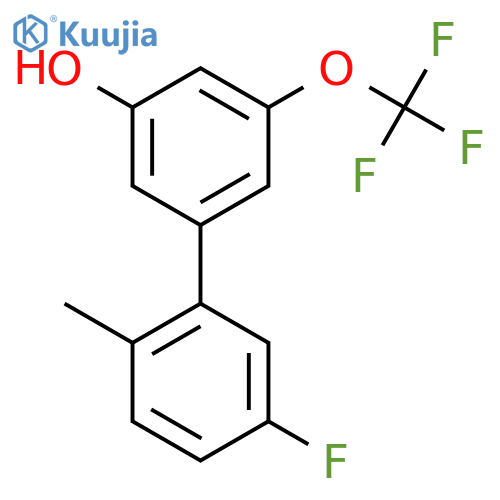 5-(5-Fluoro-2-methylphenyl)-3-trifluoromethoxyphenol structure