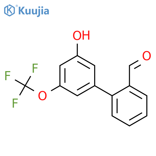 5-(2-Formylphenyl)-3-trifluoromethoxyphenol structure