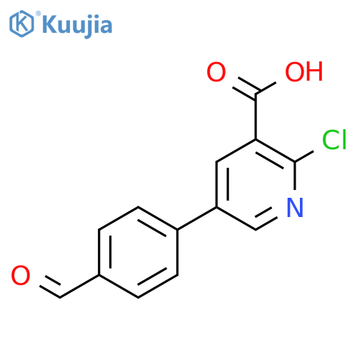 2-Chloro-5-(4-formylphenyl)pyridine-3-carboxylic acid structure