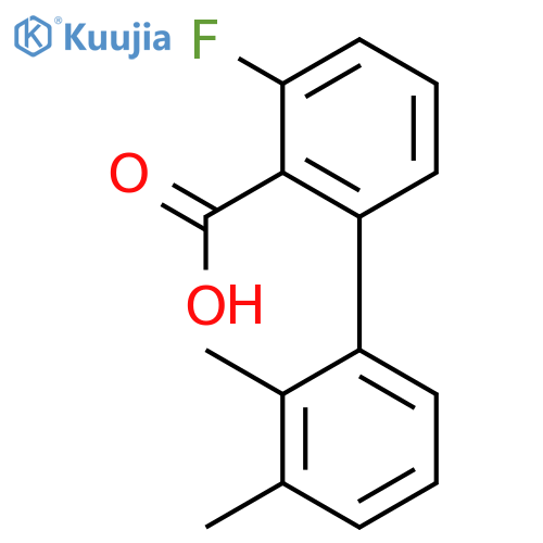 2-(2,3-Dimethylphenyl)-6-fluorobenzoic acid structure