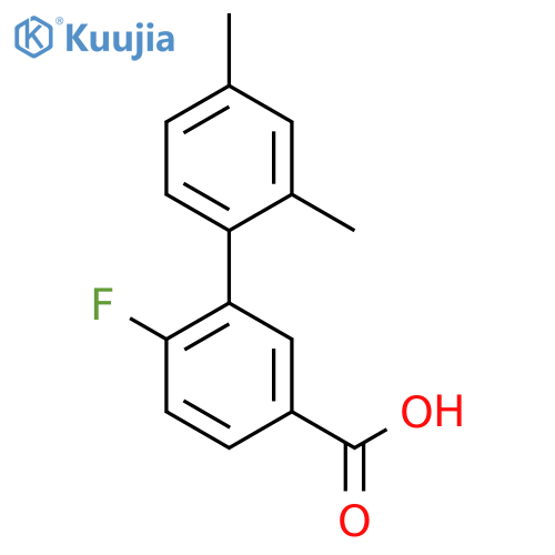 3-(2,4-Dimethylphenyl)-4-fluorobenzoic acid structure