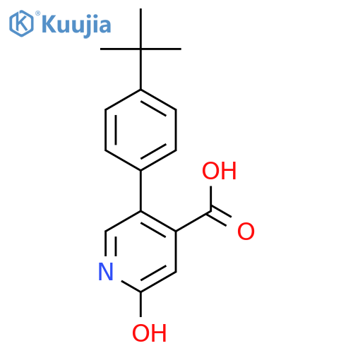 2-Hydroxy-5-(4-t-butylphenyl)isonicotinic acid structure
