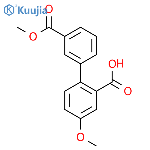 5-methoxy-2-(3-methoxycarbonylphenyl)benzoic Acid structure