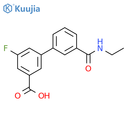 3-[3-(N-Ethylaminocarbonyl)phenyl]-5-fluorobenzoic acid structure