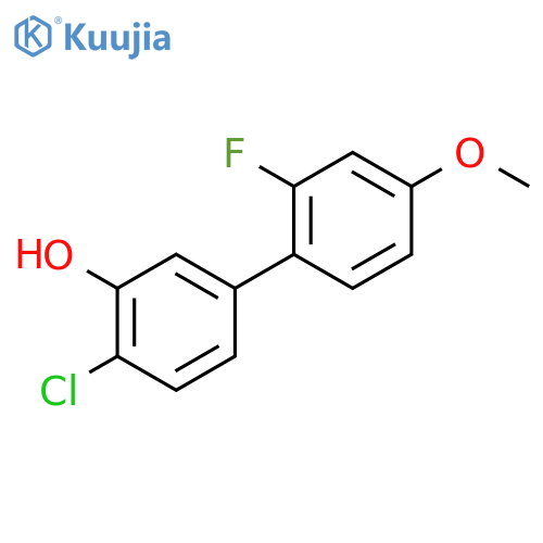 2-chloro-5-(2-fluoro-4-methoxyphenyl)phenol structure