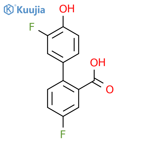 5-Fluoro-2-(3-fluoro-4-hydroxyphenyl)benzoic acid structure