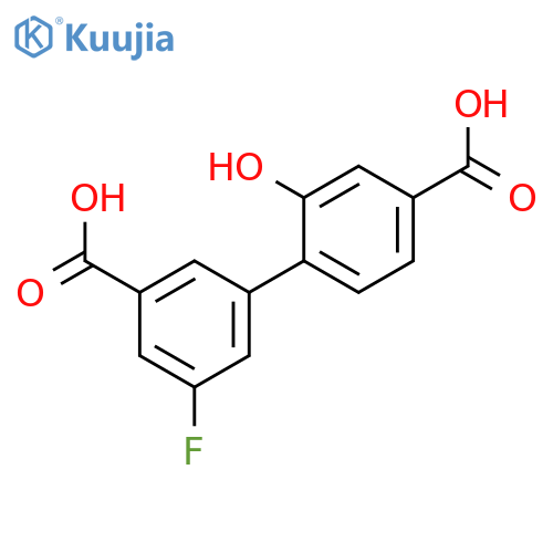 4-(3-Carboxy-5-fluorophenyl)-3-hydroxybenzoic acid structure
