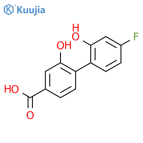 4-(4-fluoro-2-hydroxyphenyl)-3-hydroxybenzoic acid structure