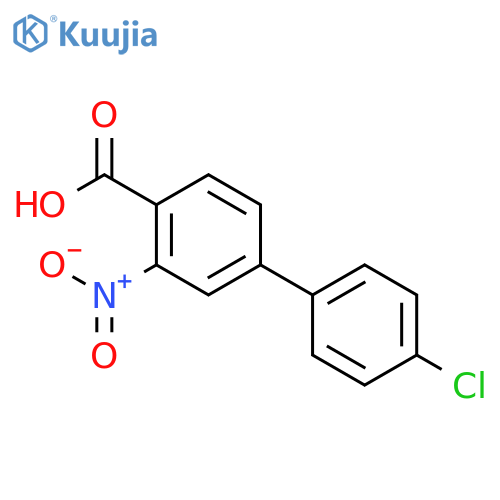 4-(4-Chlorophenyl)-2-nitrobenzoic acid structure