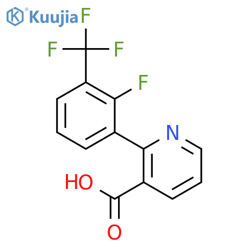 2-(2-Fluoro-3-trifluoromethylphenyl)nicotinic acid structure