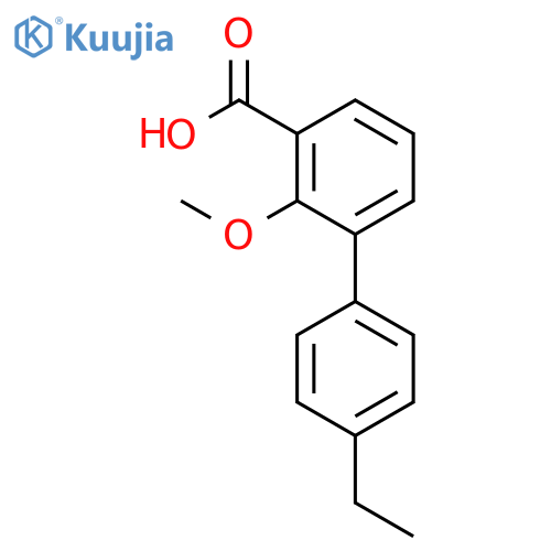 3-(4-Ethylphenyl)-2-methoxybenzoic acid structure