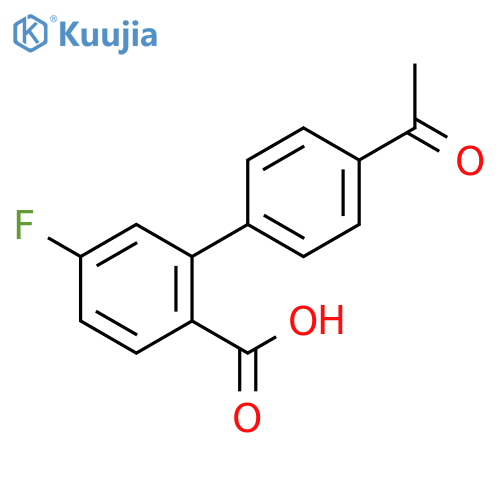 2-(4-acetylphenyl)-4-fluorobenzoic Acid structure