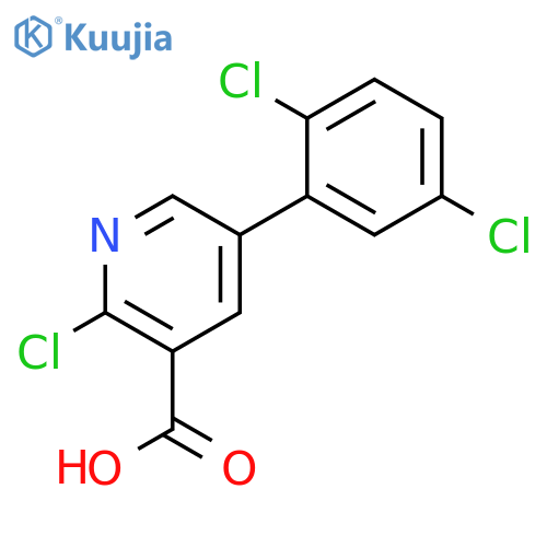 2-Chloro-5-(2,5-dichlorophenyl)nicotinic acid structure