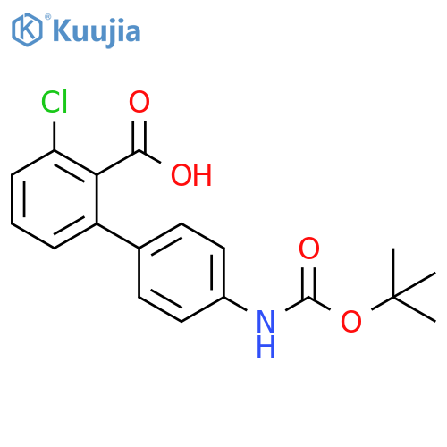 2-Chloro-6-[4-[(2-methylpropan-2-yl)oxycarbonylamino]phenyl]benzoic acid structure