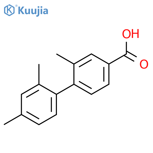 4-(2,4-Dimethylphenyl)-3-methylbenzoic acid structure