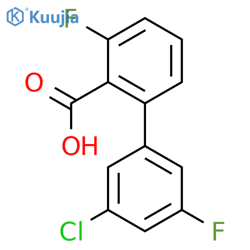 2-(3-Chloro-5-fluorophenyl)-6-fluorobenzoic acid structure