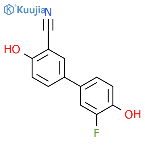 2-Cyano-4-(3-fluoro-4-hydroxyphenyl)phenol structure