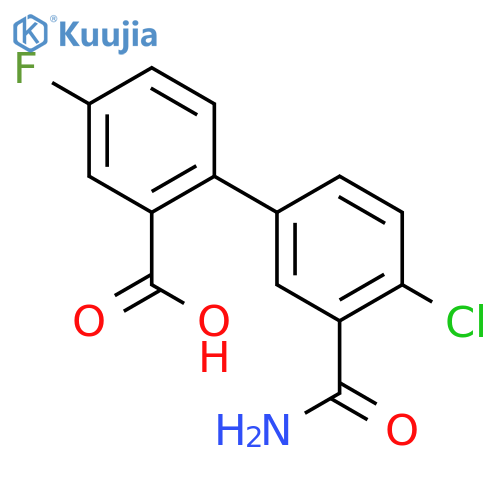 2-(3-carbamoyl-4-chlorophenyl)-5-fluorobenzoic Acid structure