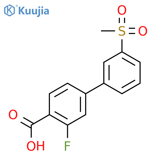 2-fluoro-4-(3-methylsulfonylphenyl)benzoic Acid structure