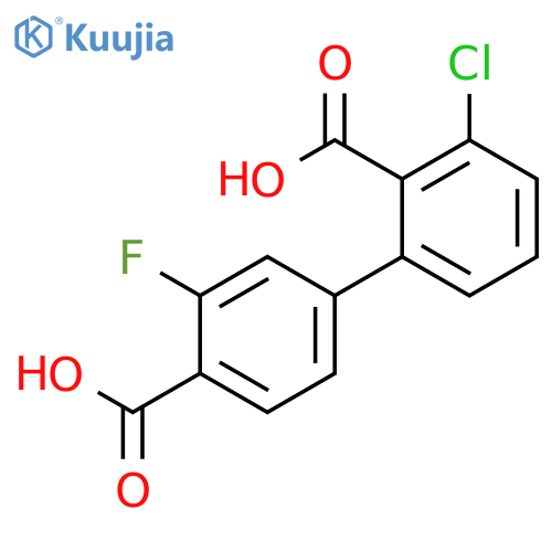 2-(4-Carboxy-3-fluorophenyl)-6-chlorobenzoic acid structure