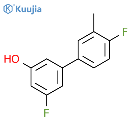 3-Fluoro-5-(4-fluoro-3-methylphenyl)phenol structure