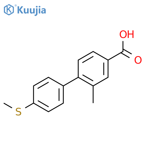 3-Methyl-4-(4-methylthiophenyl)benzoic acid structure