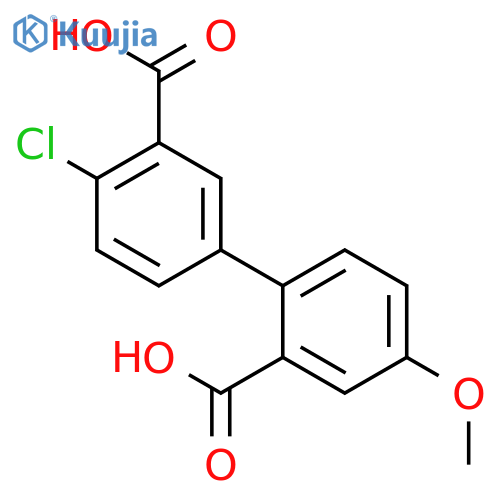 2-(3-Carboxy-4-chlorophenyl)-5-methoxybenzoic acid structure