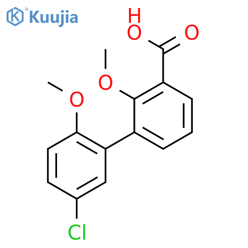 3-(5-Chloro-2-methoxyphenyl)-2-methoxybenzoic acid structure