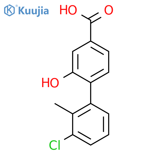 4-(3-Chloro-2-methylphenyl)-3-hydroxybenzoic acid structure