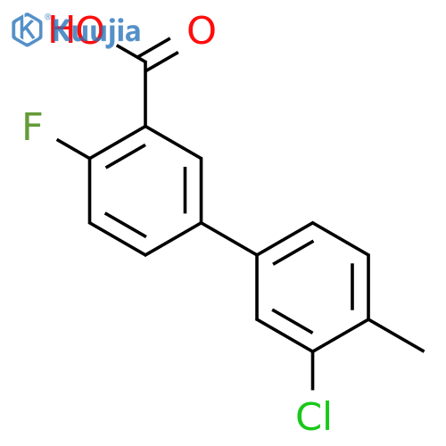 5-(3-Chloro-4-methylphenyl)-2-fluorobenzoic acid structure