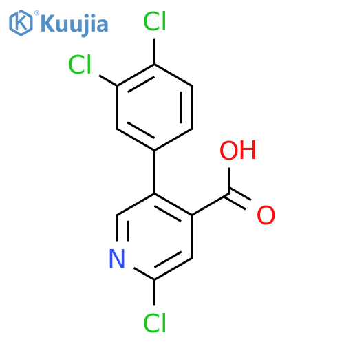 2-Chloro-5-(3,4-dichlorophenyl)pyridine-4-carboxylic acid structure
