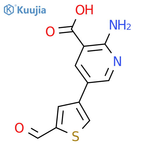 5-(2-Formylthiophen-4-YL)-2-aminonicotinic acid structure